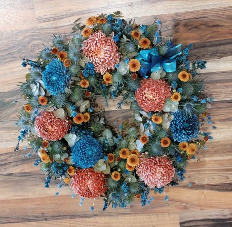 Blue & Brown Wreath